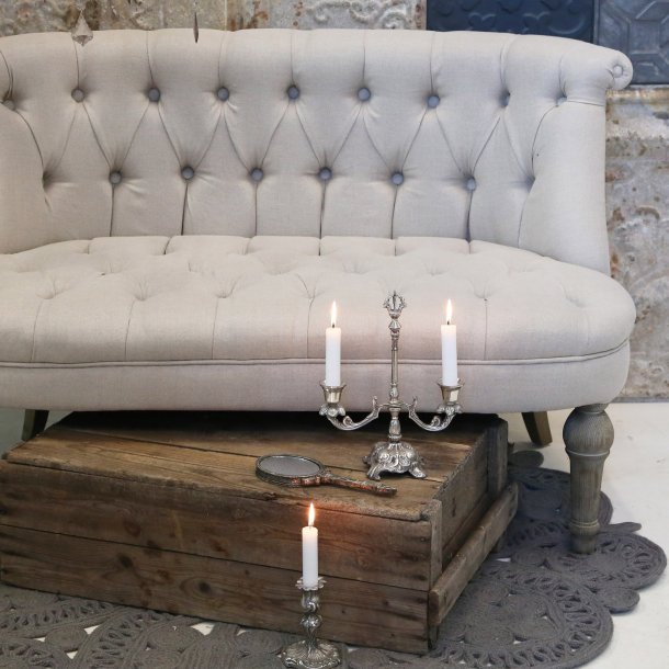 Sofa i hrstof 2 pers. Fransk - Chic Antique